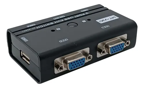 SWITCH KVM USB 1 X 2 SIN CABLES USB VGA
