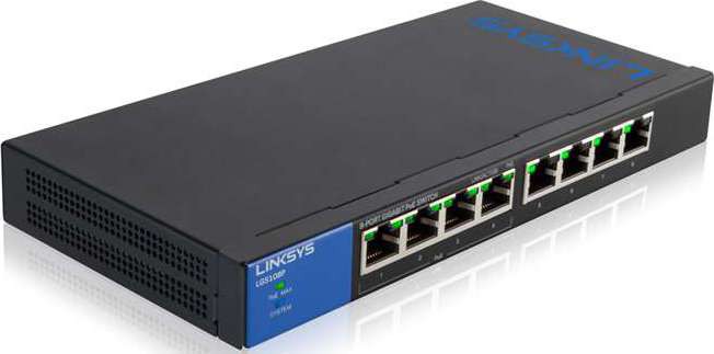 SWITCH LINKSYS 8 PUERTOS LGS108P | 8 PUERTOS GIGABIT POE EEE802.3AZ