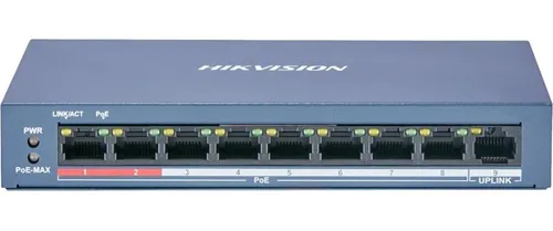 SWITCH NO ADMINISTRABLE 8 PUERTOS RJ45 DS-3E0109P-E | LARGA DISTANCIA 300 MTS | POE
