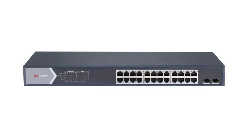 SWITCH POE+HIKVISION 24 PUERTOS GIGABIT DS-3E0526P-EIM 2 PUERTOS GIGABIT UPLINK | NO ADMINISTRABLE | 225 WATTS