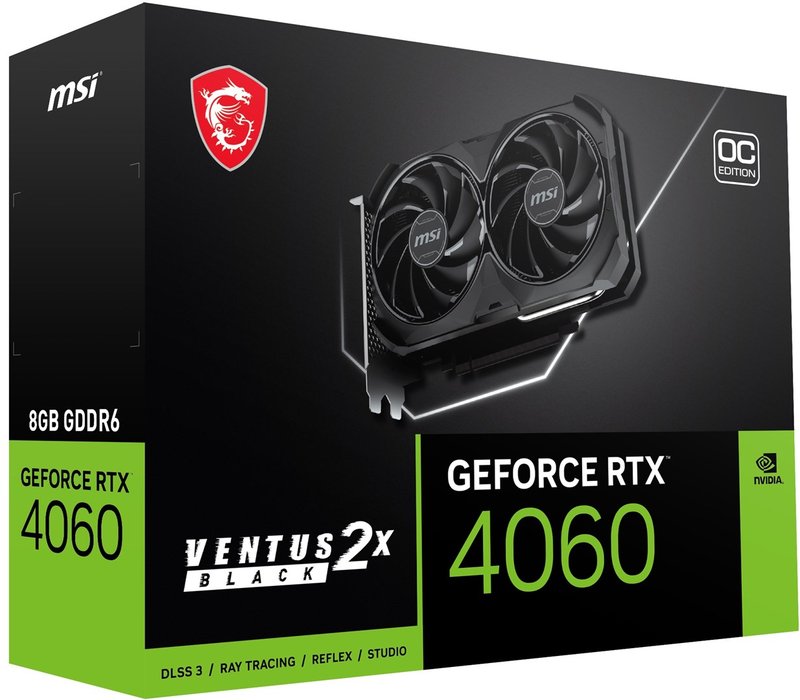 TARJETA DE VIDEO MSI VENTUS GEFORCE RTX4060 8GB GDDR6 DUAL FAN