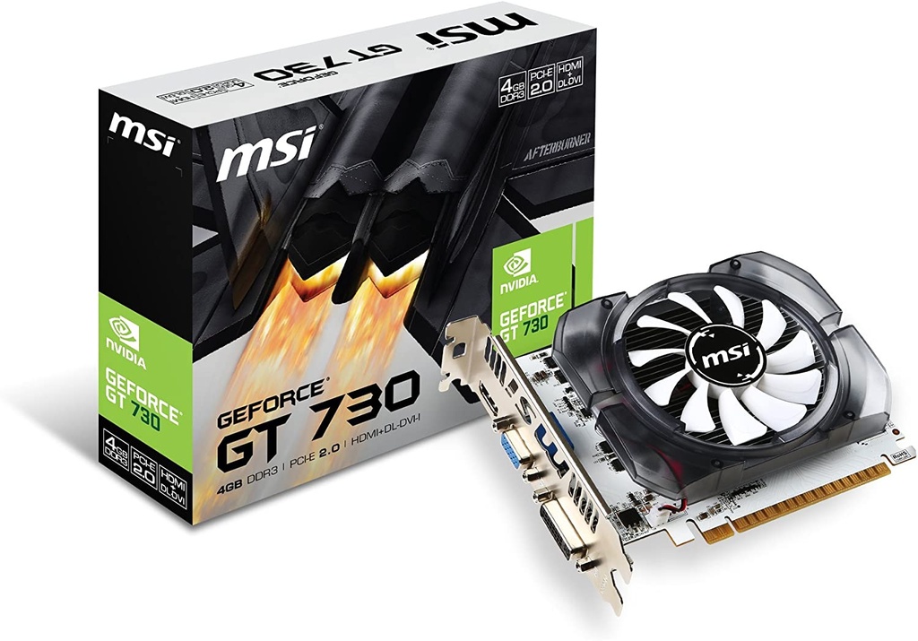 TARJETA DE VIDEO MSI GEFORCE 2GB GT730 954M DDR3 128BITS VGA DVI HD
