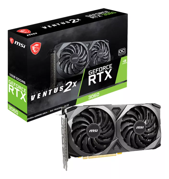 TARJETA DE VIDEO MSI VENTUS RTX3060 12GB GDDR6 DUAL FAN
