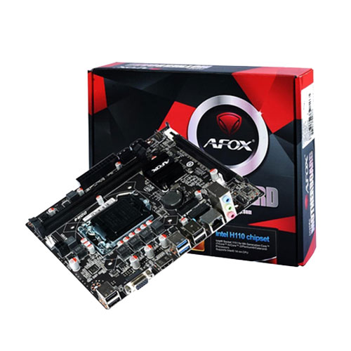 TARJETA MADRE | AFOX | IH110D4 | INTEL 6-7-8-9 GEN | SOCK LGA 1151 | 2XDDR4 | HDMI | USB 3.0