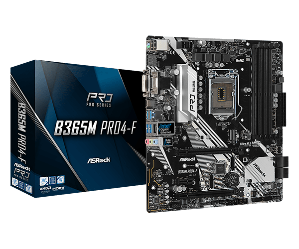 TARJETA MADRE ASROCK B365M PRO 4-F PROC INTEL CORE 9G 8G SOCK 1151 DDR4