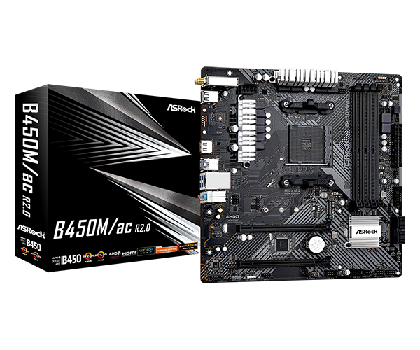 TARJETA MADRE ASROCK B450| AC R2.0 AMD RYZEN 5000 DESKTOP