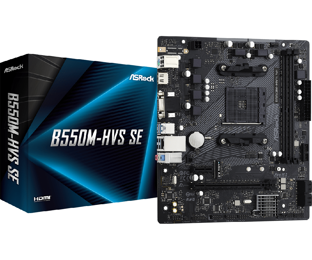 TARJETA MADRE ASROCK B550M-HVS SOCKET AM4 2X DDR4 | M.2 | 4 SATA | PCIE X16