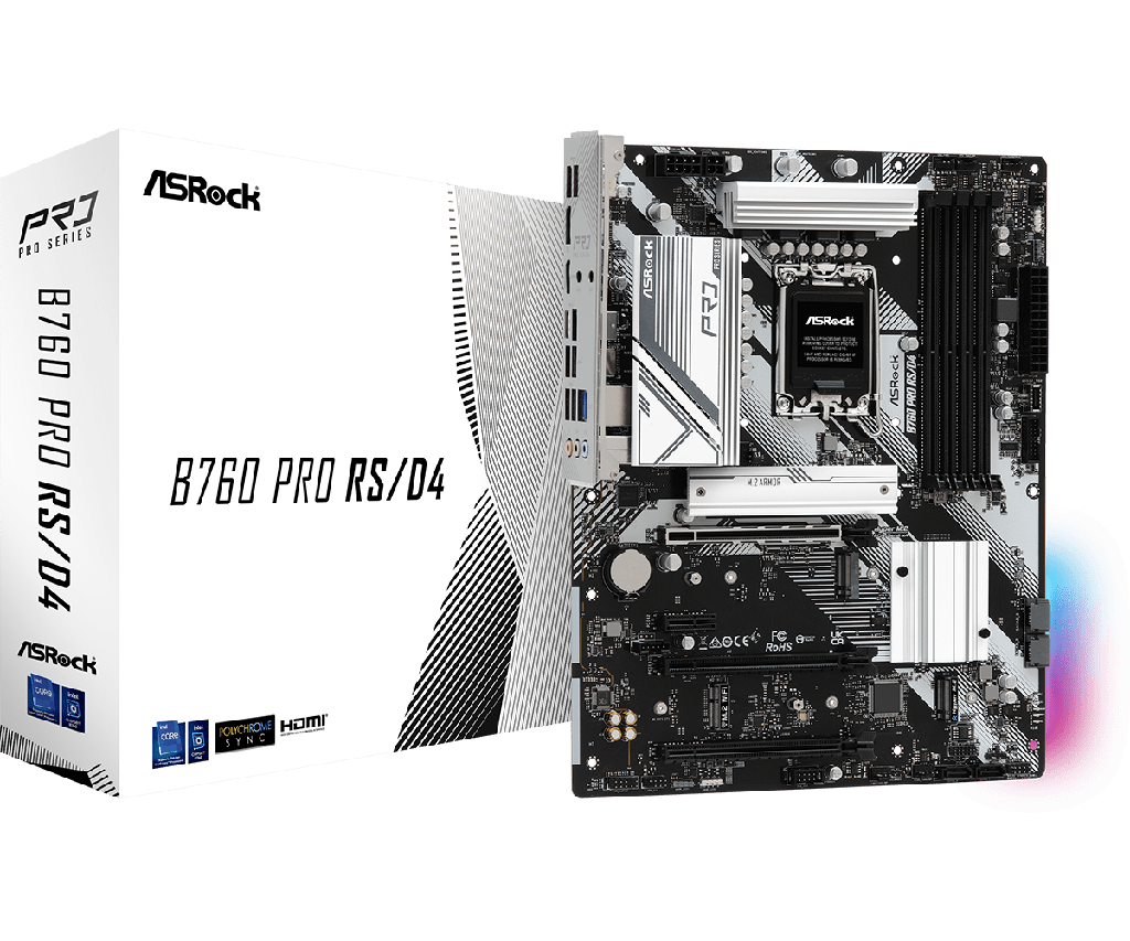 TARJETA MADRE ASROCK B760 PRO RS|D4 M-AXT WIFI LGA1700 12|13|14 GEN