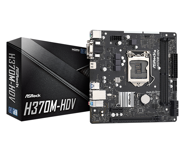 TARJETA MADRE ASROCK H370M HDV SOCKET 1151 2XDDR4 2666 4XSATA