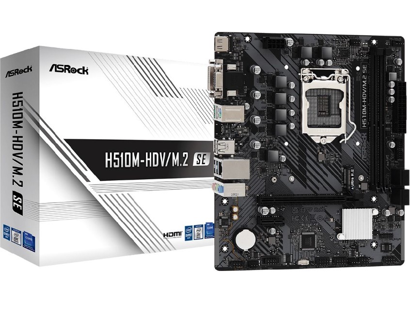 TARJETA MADRE ASROCK H510M-HDV|M.2 SE | SOCKET 1200| DDR4 X2 | 4XSATA 3| USB 3.2| PCIE 4.0X16| HDMI |INTEL 10G|11G MATX