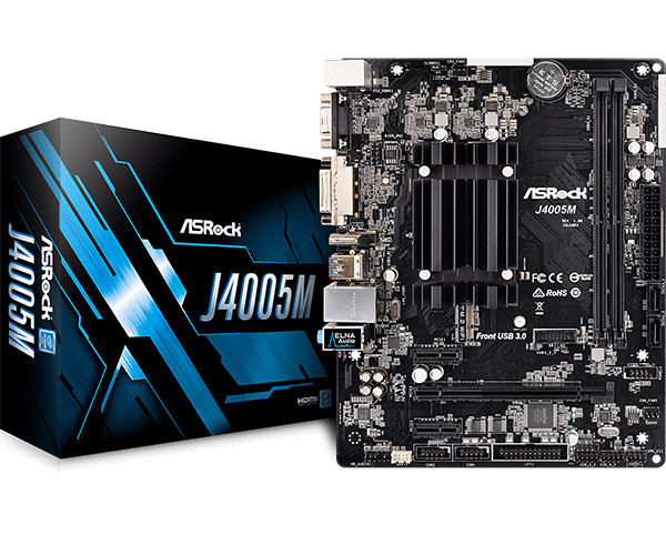 TARJETA MADRE ASROCK J4005M DUAL-CORE 2 DDR4 2400 DIMM 2 SATA 3|1 M.2