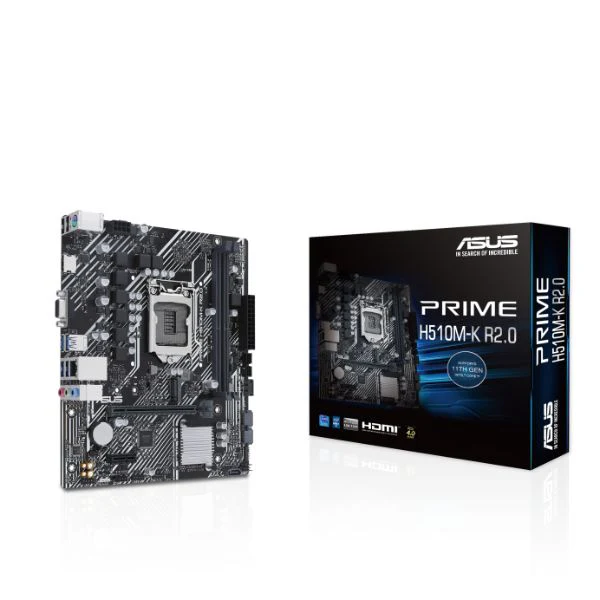 TARJETA MADRE ASUS PRIME H510M-K R2.0 LGA1200 2X DDR4 CHIPSET H470 M.2 32GBS PCIE HDMI VGA