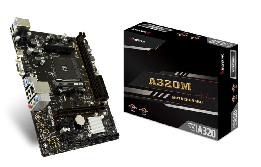 TARJETA MADRE BIOSTAR A320MH V6.7 SOCKET AMD AM4 2XDDR4 2933 4XSATA 3 4XUSB 3.2 1XPCIE 3.0 X16 HDMI