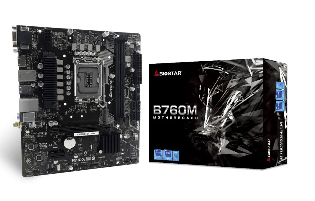 TARJETA MADRE BIOSTAR B760MX2-E D4 SOCKET 1700 12TH | 13TH | 14TH HDMI DDR4