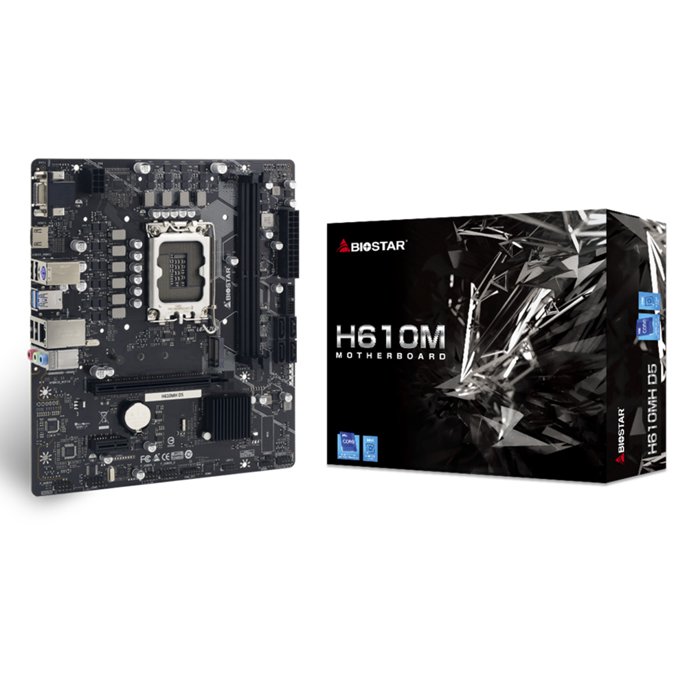 TARJETA MADRE BIOSTAR H610MH-D5 SOCKET 1700 M2 2 DIMM DDR5