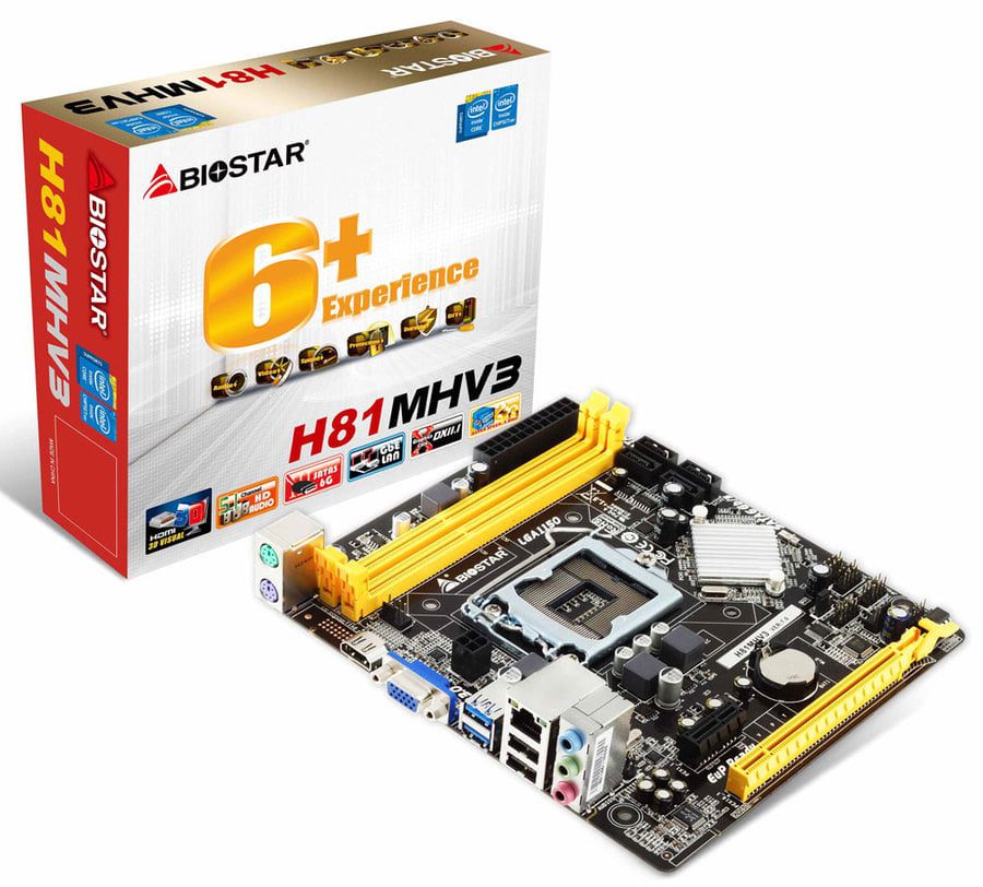 TARJETA MADRE BIOSTAR H81MHV3 1150 DDR3 HDMI