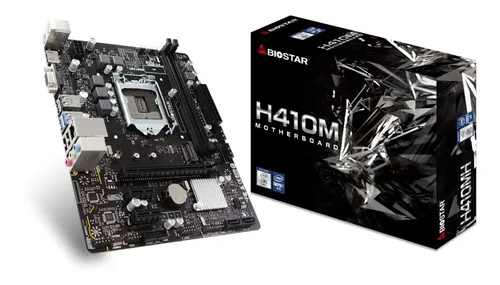TARJETA MADRE BIOSTAR INTEL H410MH LGA 1200 10MA GEN 2XDDR4 2933 SATA M.2 VGA HDMI