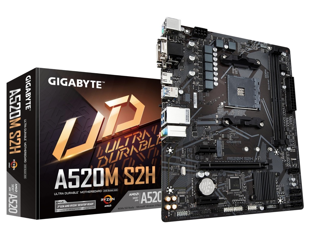 TARJETA MADRE GIGABYTE A520M S2H LGA AM4 DDR4