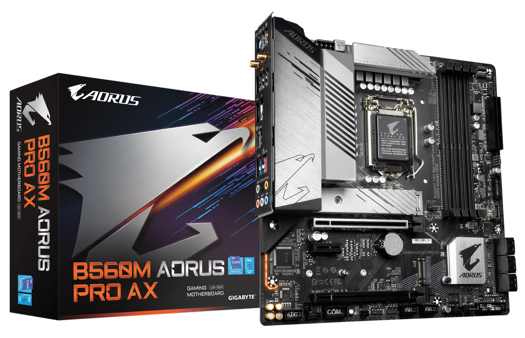 TARJETA MADRE GIGABYTE AORUS B560M PRO AX SOCKET 1200 4XDDR4.