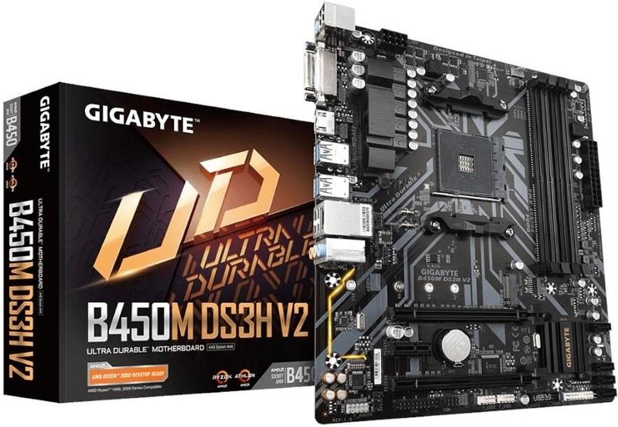 TARJETA MADRE GIGABYTE B450M DS3H V2 SOCKET AM4-RYZEN