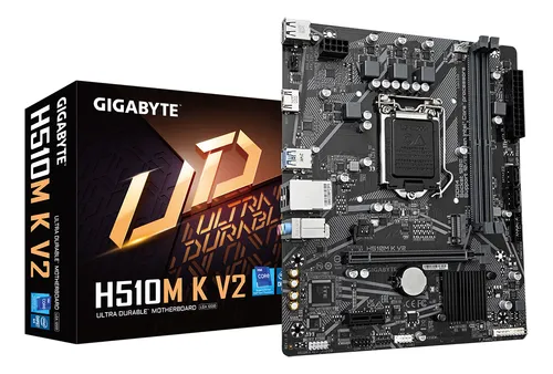 TARJETA MADRE GIGABYTE H510M-K V2 MATX | LGA1200 | 2DDR4 | 4XSATA | 1XM.2 | 2 PCIE 16X | 10MA 11VA