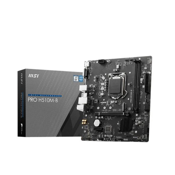 TARJETA MADRE MSI H510M-B MATX LGA1200 2XDDR4 4XSATA 1XM.2 2PCIE VGA HDMI 10MA 11VA GEN