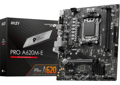 TARJETA MADRE MSI PRO A620M-E SOCKET AM5 DDR5 | 4 SATA | 12 X USB | M.2 | PCI EXPRESS X16 | HDMI VGA