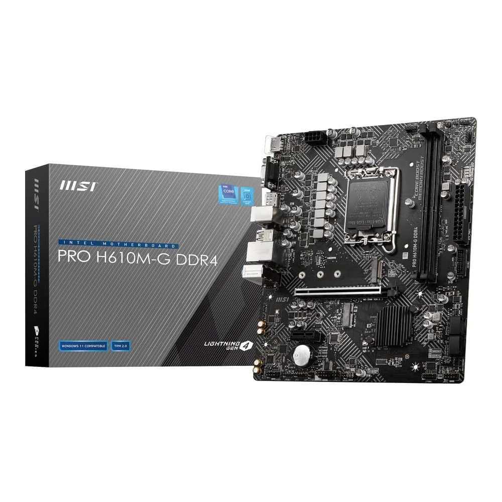 TARJETA MADRE MSI PRO H610M-G DDR4 LGA 1700 1X M.2 | PCIEXPRESS 4.0 HDMI 14TH|13TH|12TH