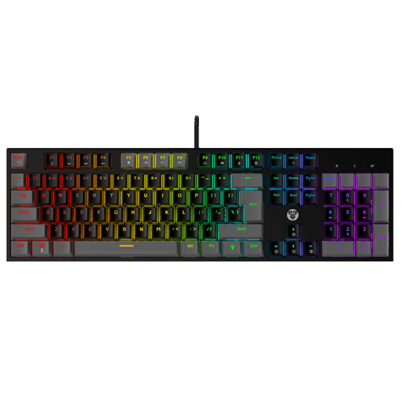 TECLADO | FANTECH | ATOM | MK886V2 | CABLEADO | ROJO-GRIS