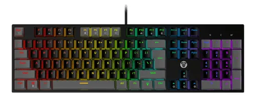 TECLADO FANTECH ATOM104 MK886V2 CABLEADO GRIS SWITCH AZUL
