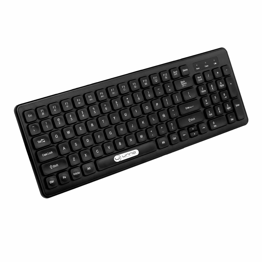 TECLADO UNNO TEKNO COMPACTO WIRELESS ESPAÑOL KB6751BK