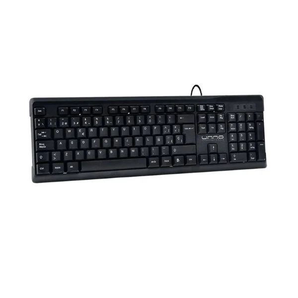 TECLADO UNNO TEKNO KB6701BK USB ESPAÑOL NEGRO