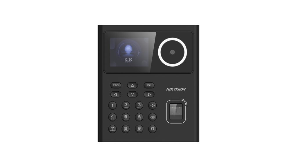 TERMINAL DE ACCESO Y ASISTENCIA BIOMETRICO FACIAL DS-K1T320MFWX |WIFI | 500 ROSTROS | 3000 HUELLAS | AUDIO | TARJETAS