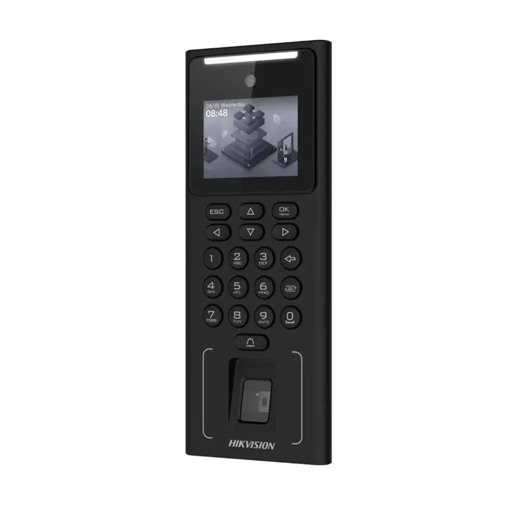TERMINAL DE ACCESO Y ASISTENCIA BIOMETRICO FACIAL DS-K1T321MFWX |WIFI | 500 ROSTROS | 3000 HUELLAS | AUDIO | TARJETAS