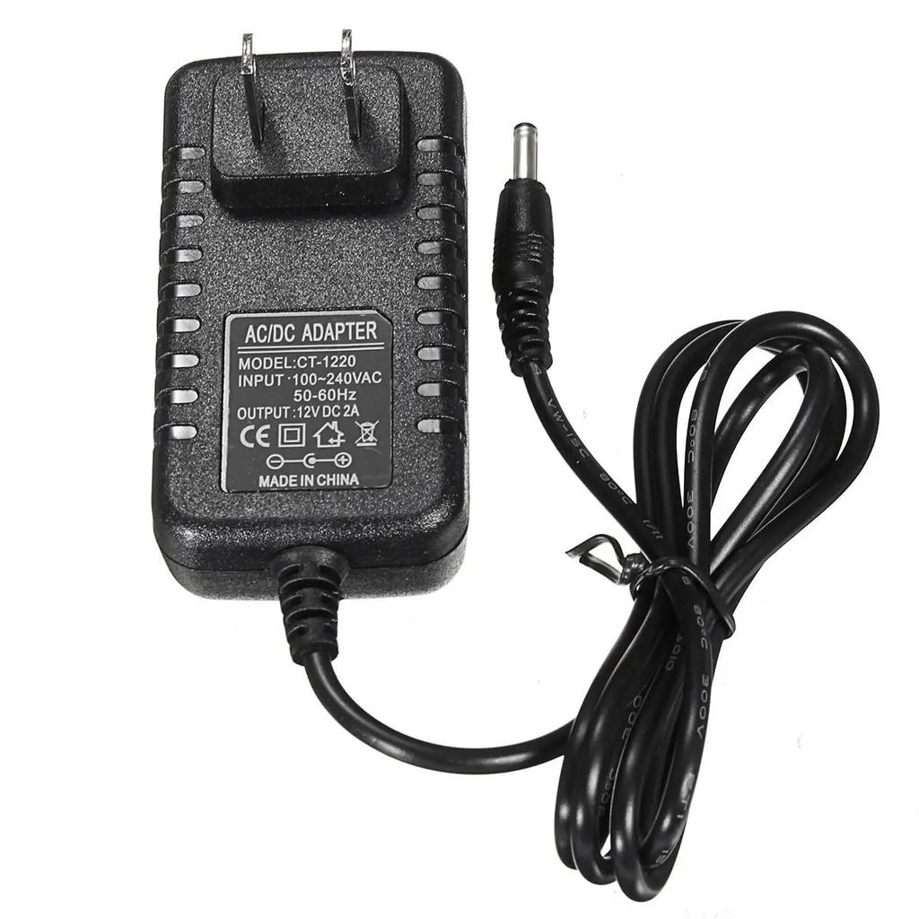 TRANSFORMADOR 12V 2 AMPER PARA CAMARAS DE SEGURIDAD CCTV