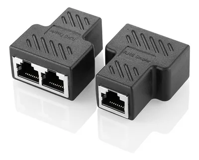 UNION RJ 45 DUAL 1X2 COMPATIBLE CON DOS EQUIPOS PACK 2