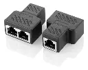 UNION | RJ 45 | DUAL | 1X2 | COMPATIBLE CON DOS EQUIPOS | PACK 2