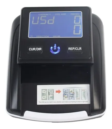 VERIFICADOR DE BILLETES USD Y EURO LCD DISPLAY UV MAG