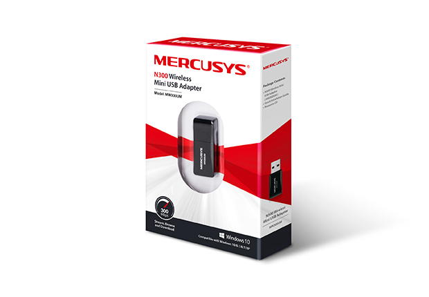 ADAPTADOR MINI MERCUSYS MW300UM USB WIFI LAN 300MPS