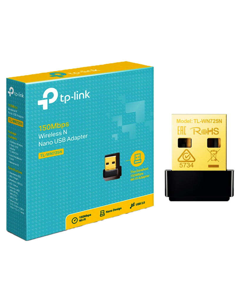 ADAPTADOR TPLINK USB INALAMBRICO 150MBPS TL-WN725N