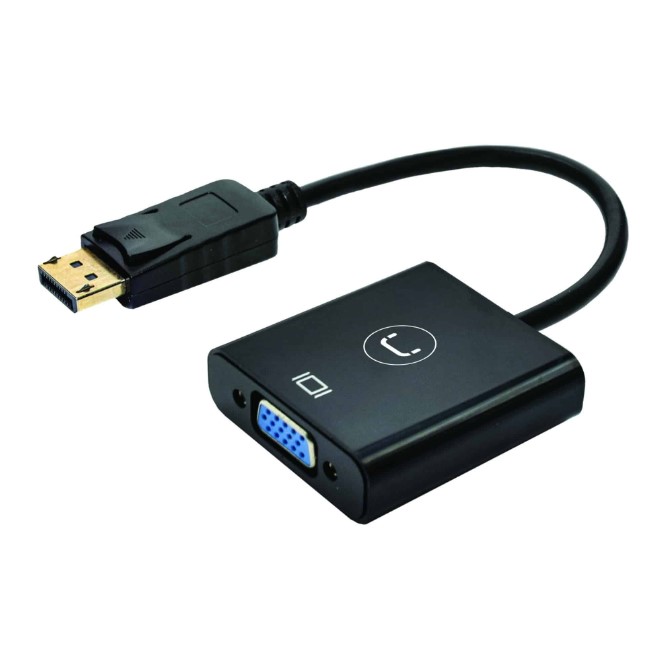 ADAPTADOR UNNO TEKNO DISPLAY PORT MACHO A VGA HEMBRA AD3006BK