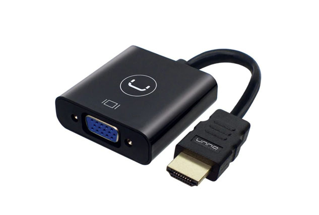 ADAPTADOR UNNO TEKNO HDMI MACHO VGA HEMBRA AD4202BK