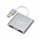 ADAPTADOR | UNNO TEKNO | USB A 3.0 A DOBLE HDMI | FHD | HB1102SV