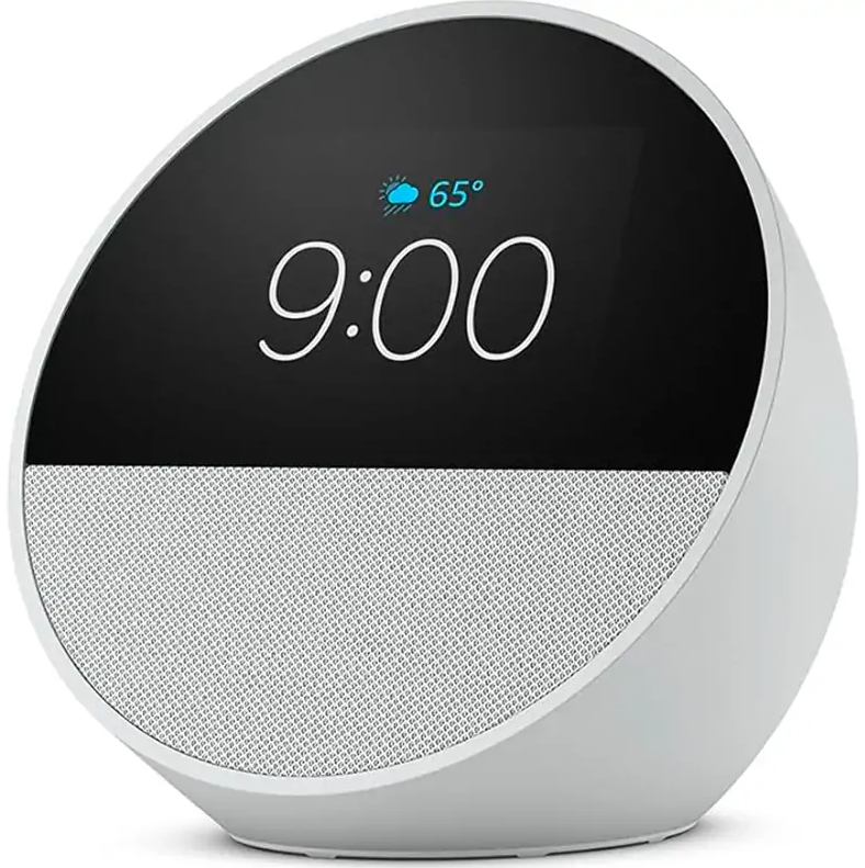 AMAZON | ALEXA | ECHO SPOT (2024) | RELOJ INTELIGENTE ALEXA | WIFI | BLUETOOTH | BLANCO