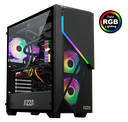 CASE AZZA GAMING INFERNO 310DH ATX MID TOWER GAMING NEGRO 2XUSB 1 HD AUDIO 2X FAN ARGB VIDRIO TEMPLADO