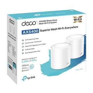 ROUTER TPLINK DECO X60 AX5400 WHOLE HOME MESH WIFI SYSTEM DUAL BAND WIFI 6 2 PACK DECO-X60-2P