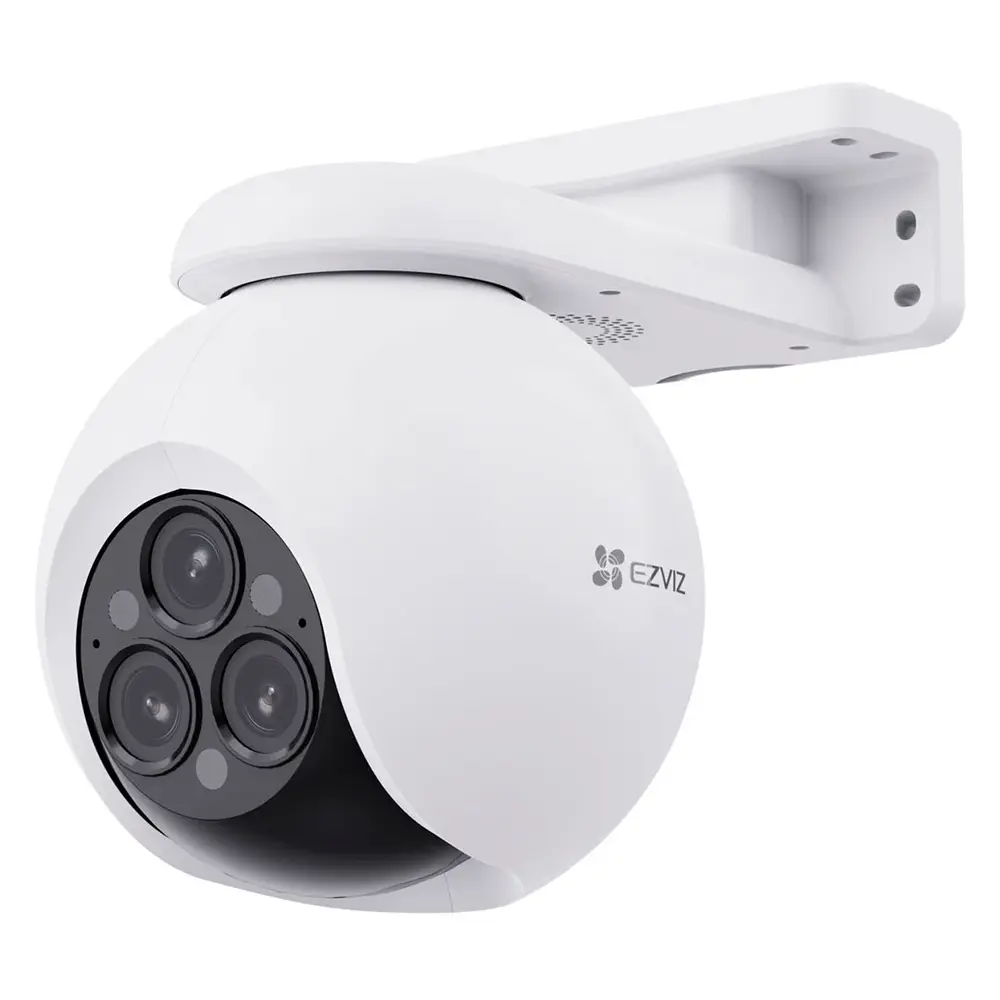 CAMARA EZVIZ 12MP CS-H80F-R100-8G444WKFL 3 LENTES 4MP 2K C|U 2560 X 1440 360º WIFI 2.4GHZ VISION NOCTURNA COLOR AUDIO INDOOR | OUTDOOR