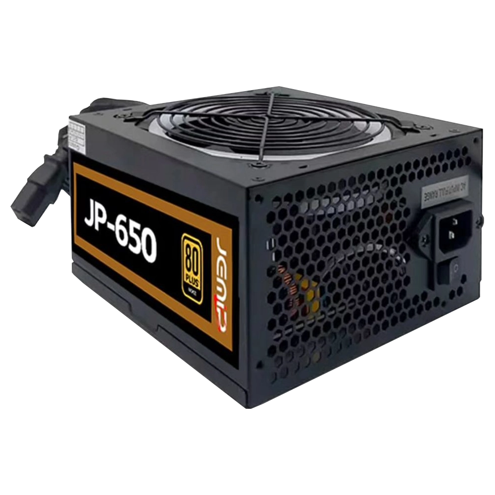 FUENTE DE PODER JEMIP 650W GAMING FULL JP-650 | 80+ BRONZE | ATX APFC | 12V | 100-240V | NEGRO