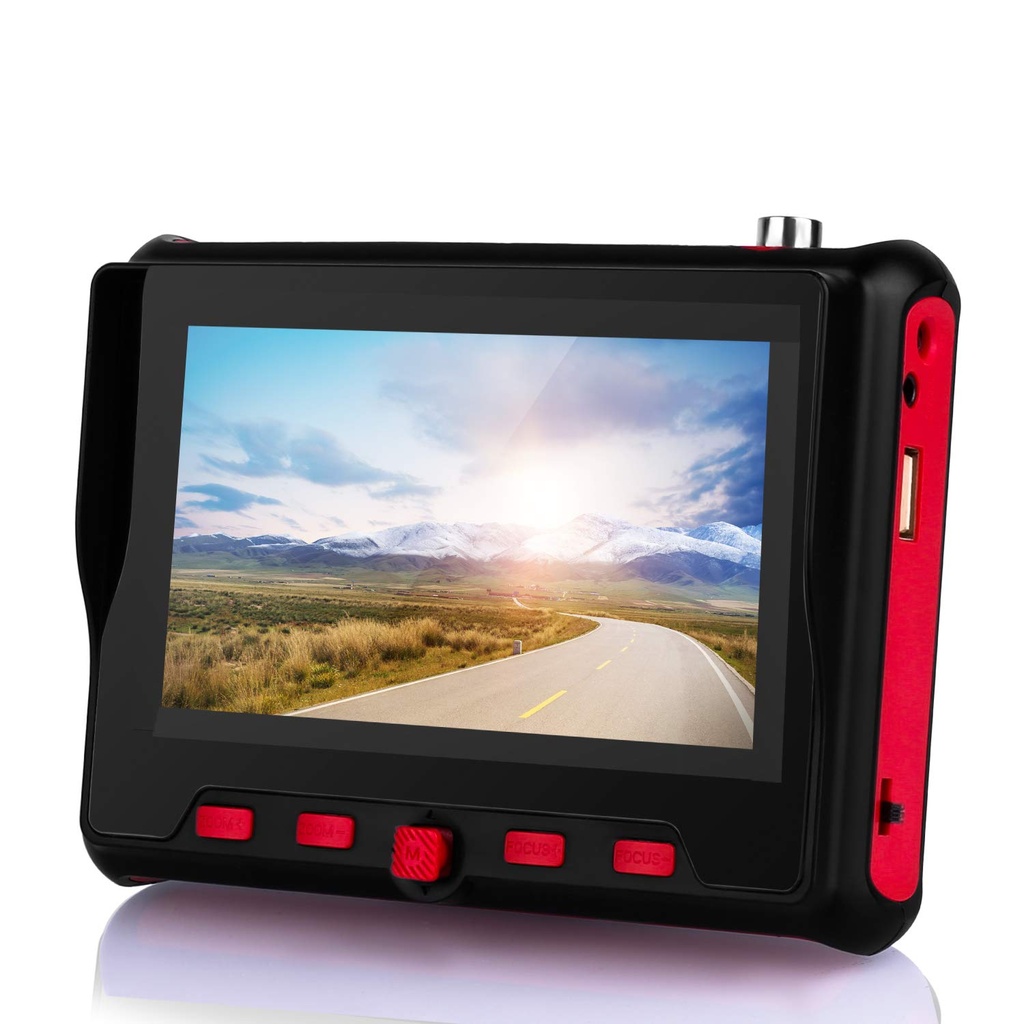 TESTER CCTV PORTÁTIL ANALÓGICO PANTALLA 4.3" TFT LCD A COLOR CCTV CVI|TVI|AHD|CVBS | RS485 | LAN TESTER MODELO 6300 ROJO NEGRO