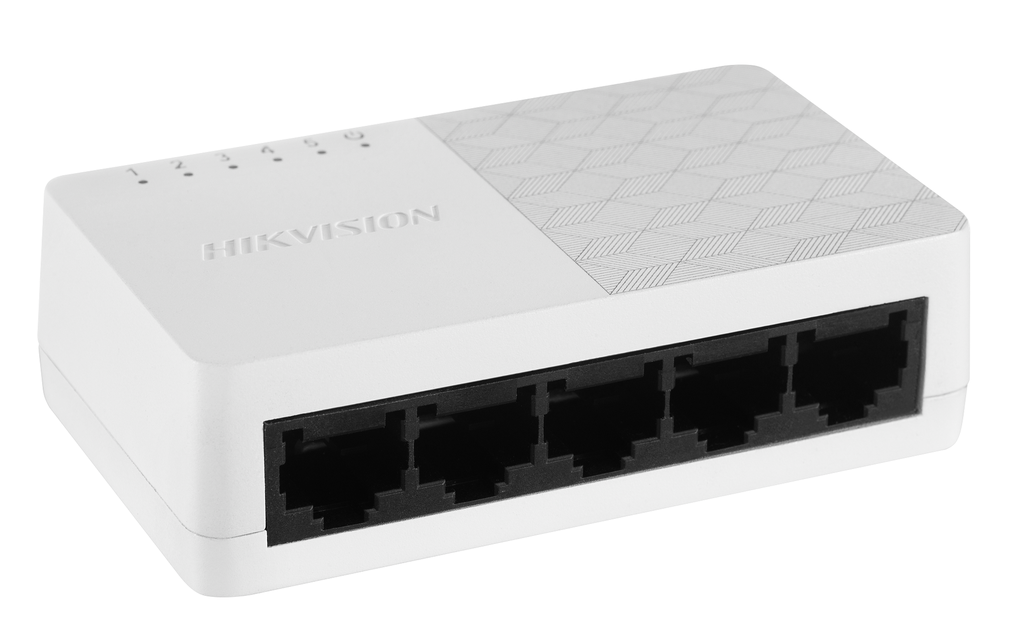 SWITCH HIKVISION NO GESTIONABLE GIGABIT 5 PUERTOS DS-3E0505D-O | ESCRITORIO | DISEÑO COMPACTO Y ELEGANTE